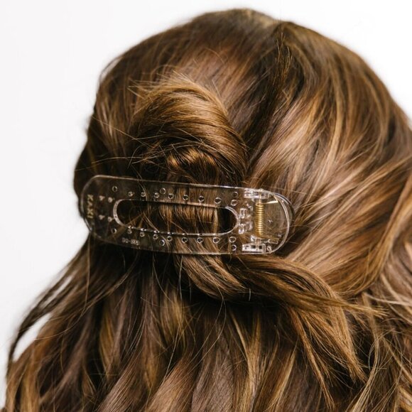 Hair Claw Clip Thick Thin Hair Strong Teeth 2-Pack Black Clear main image 5